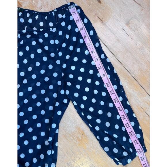 Lauren Ralph Lauren 3/4 Sleeve Blouse Top Shirt Semi Sheer Sz M Navy Blue Preppy - Picture 7 of 9